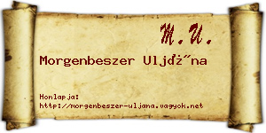 Morgenbeszer Uljána névjegykártya